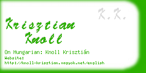 krisztian knoll business card